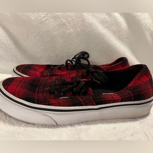 Vans plaid shoes, excellent condition